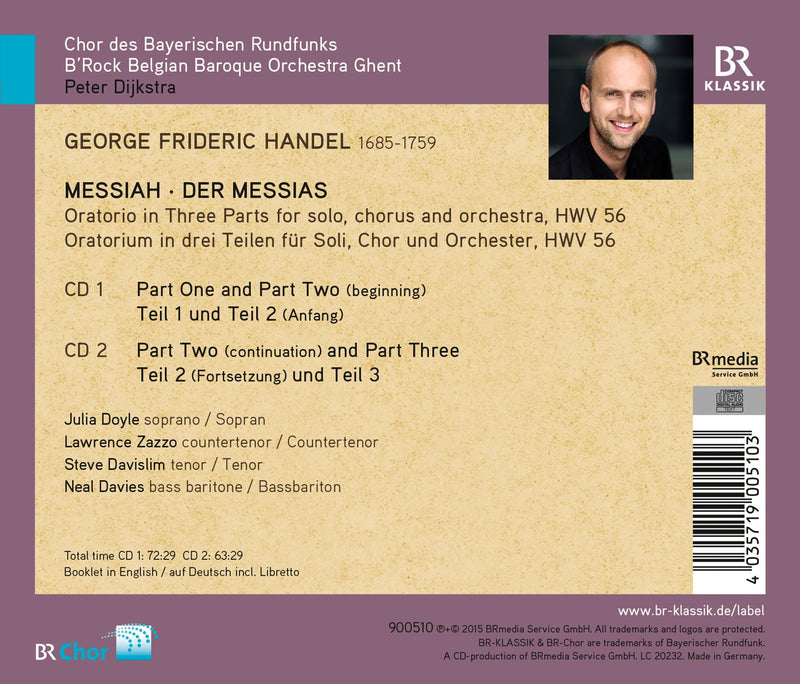 Handel: Messiah / Dijkstra, Belgian Baroque, Chor des Bayerischen Rundfunks
