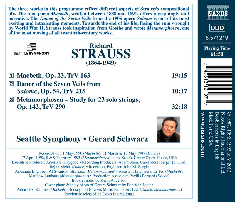 Strauss: Macbeth - Dance of the Seven Veils - Metamorphosen