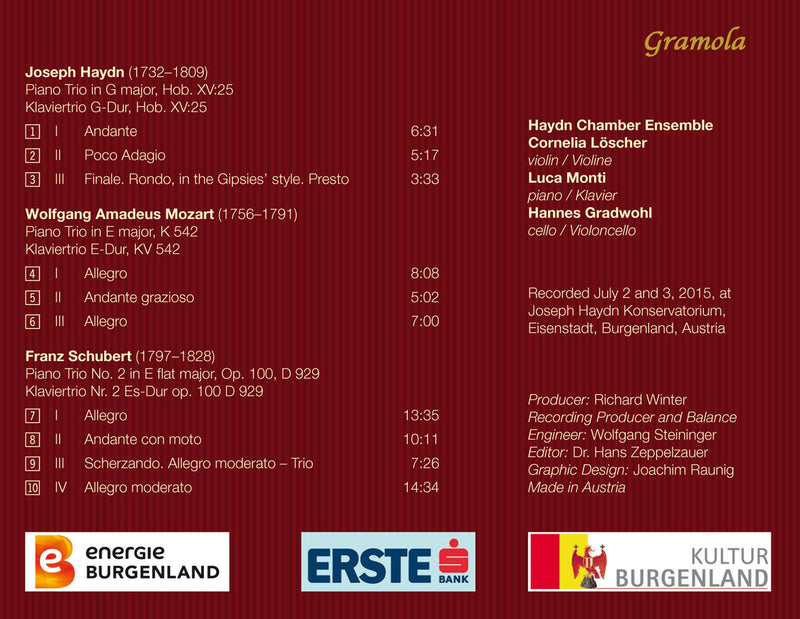 Haydn, Mozart & Schubert: Piano Trios