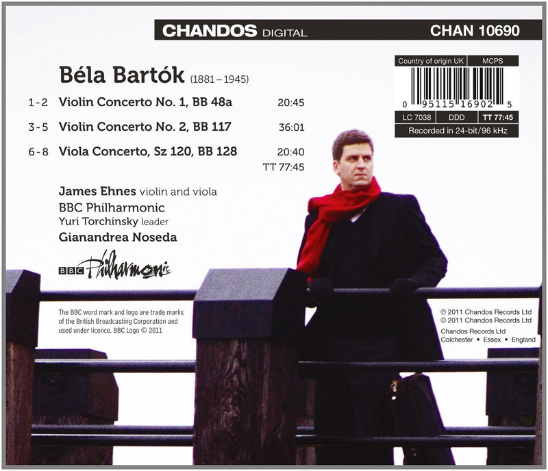Bartok: Violin Concertos Nos. 1 & 2, Viola Concerto / Ehnes, Noseda, Bbc Philharmonic