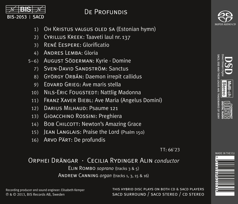 De Profundis: Sacred Repertoire For Male Choir