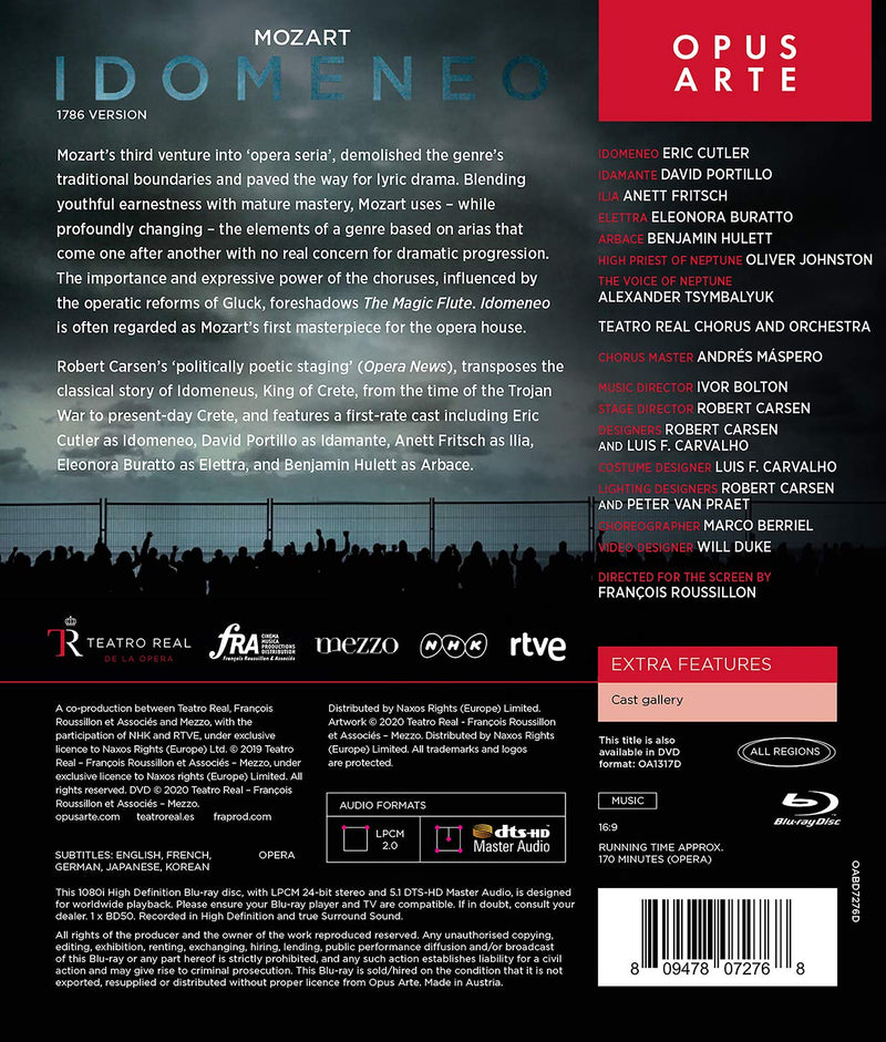Mozart: Idemeneo / Bolton, Madrid Teatro Real [Blu-ray]