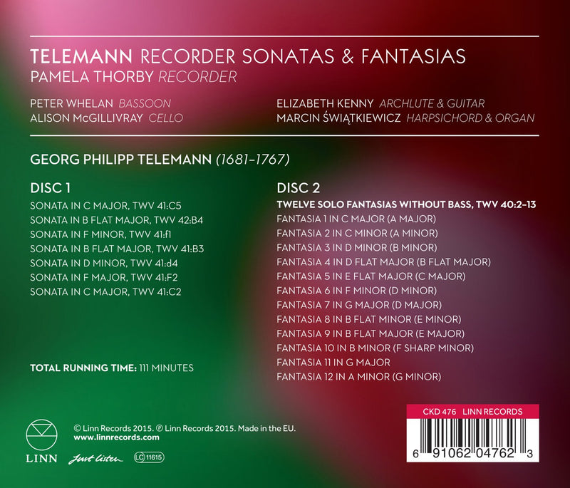 Telemann: Recorder Sonatas & Fantasias