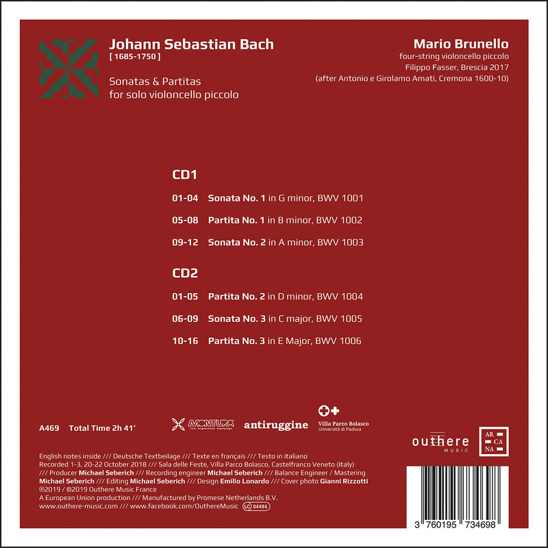 Bach: Sonatas and Partitas for Solo Violoncello Piccolo