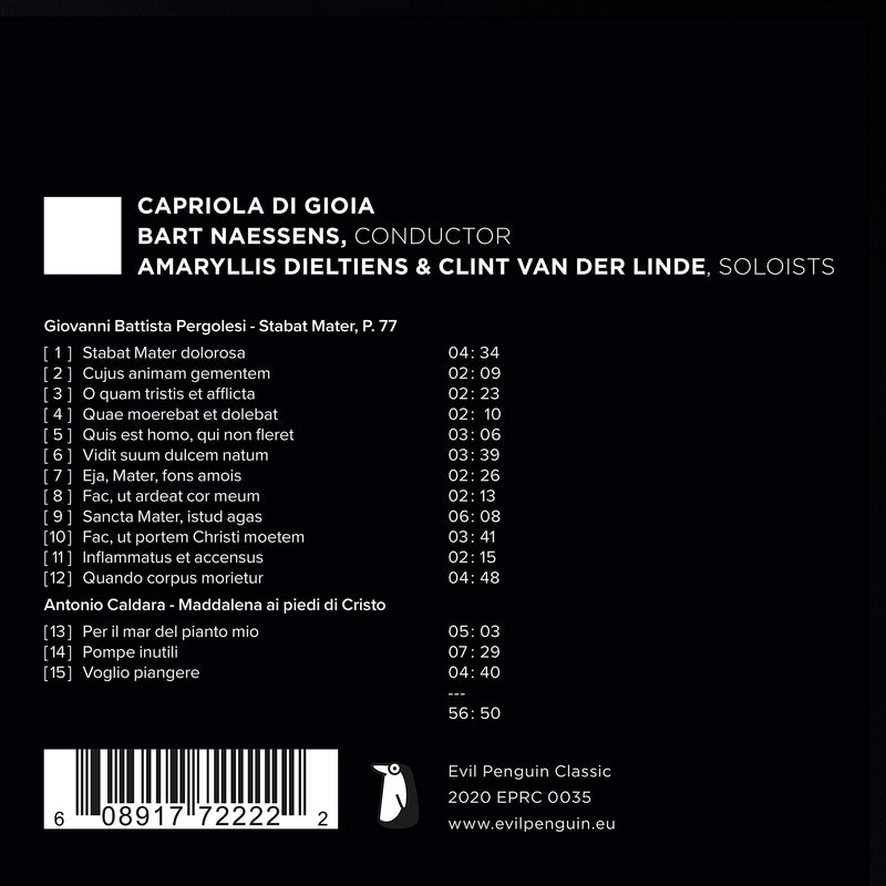 Pergolesi: Stabat Mater / Naessens, Dieltiens, Linde, Capriola di Gioia
