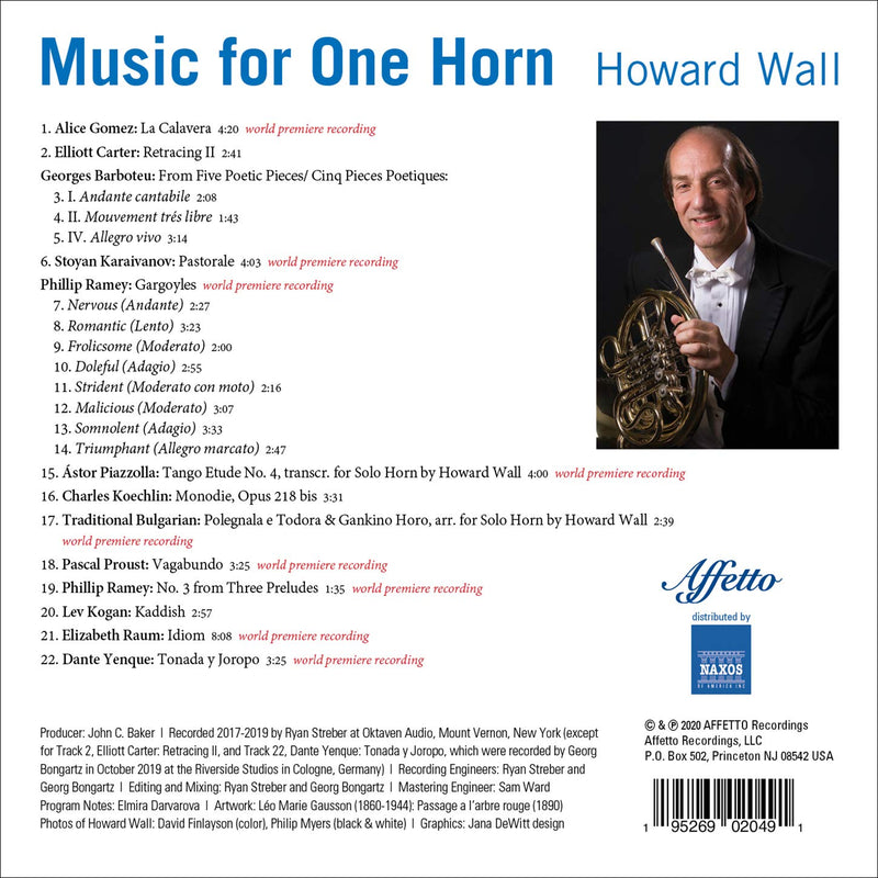 Music For One Horn / Howard Wall