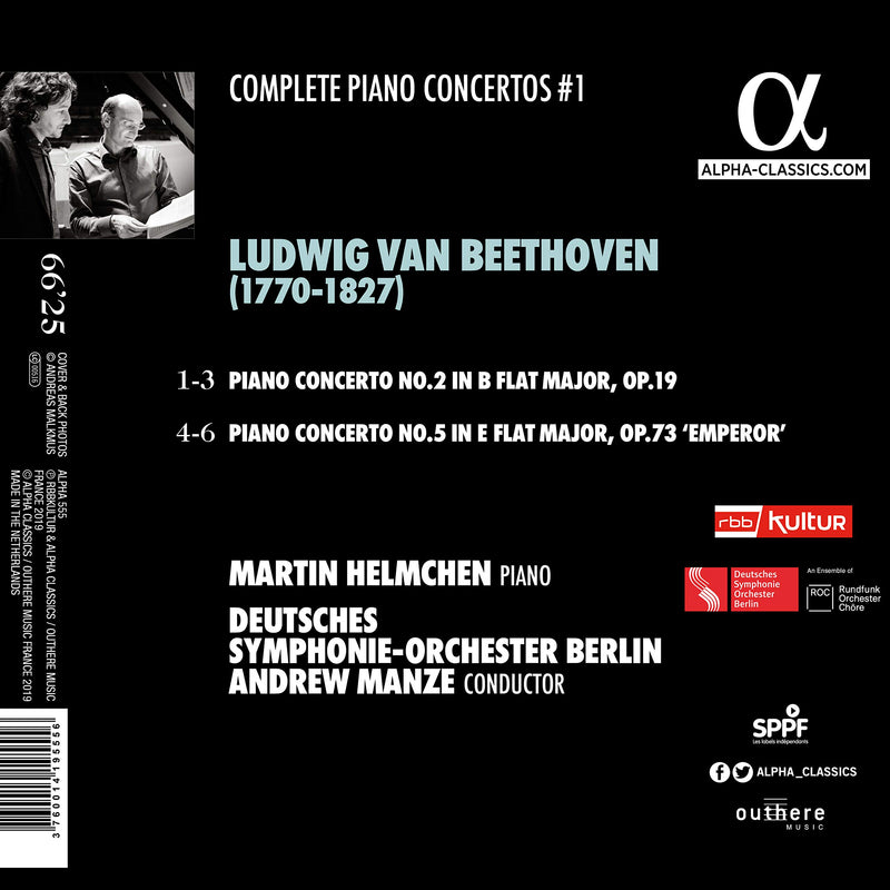 Beethoven: Piano Concertos Nos. 2 & 5 / Helmchen, Manze, Deutsches Symphonie Orchestra