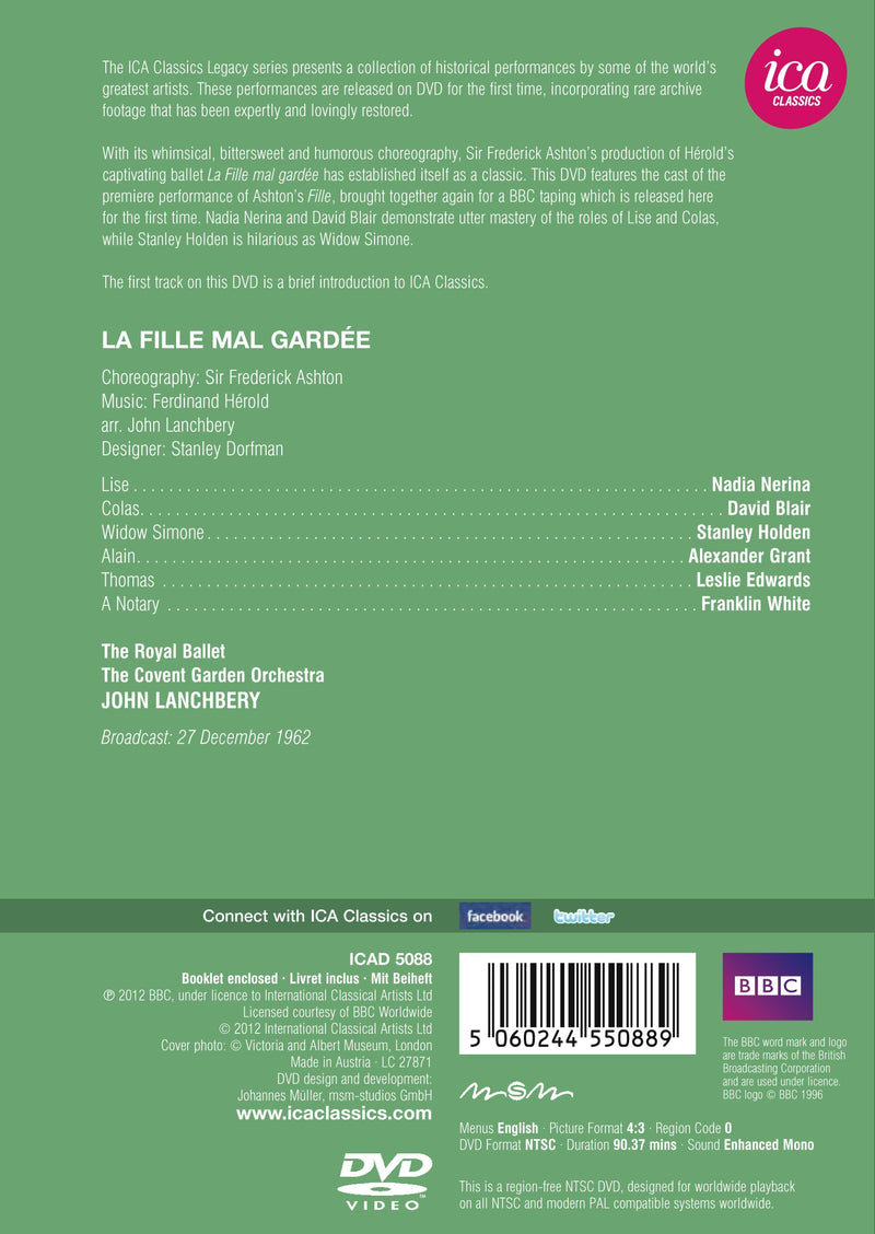 Herold: La Fille Mal Gardee / Nadia Nerina, David Blair, Stanley Holden