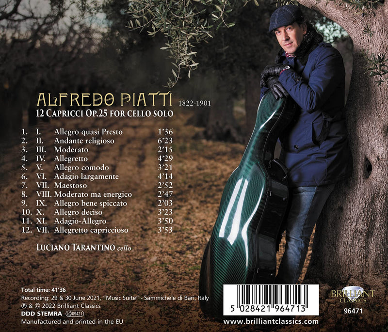 Piatti: 12 Capricci for Cello Solo / Tarantino