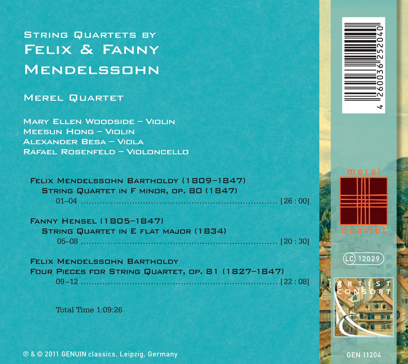 String Quartets By Felix & Fanny Mendelssohn / Merel Quartet