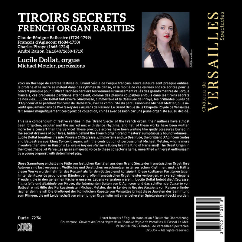 Balbastre, D’Agincour, Raison, Piroye: Tiroirs Secrets / Dollat, Metzler