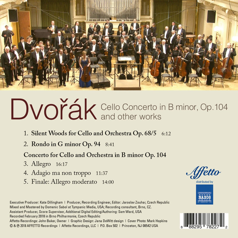 Dvorak: Cello Concerto in B Minor, Op. 104 & Other Works / Dillingham, Armore, Brno Philharmonic