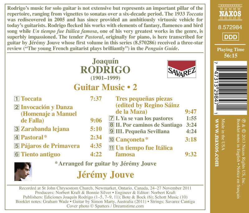 Rodrigo: Guitar Music Vol 2 / Jeremy Jouve