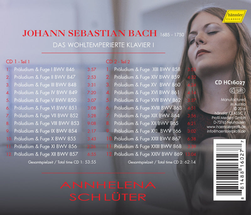 Bach: The Well-Tempered Clavier, Book 1