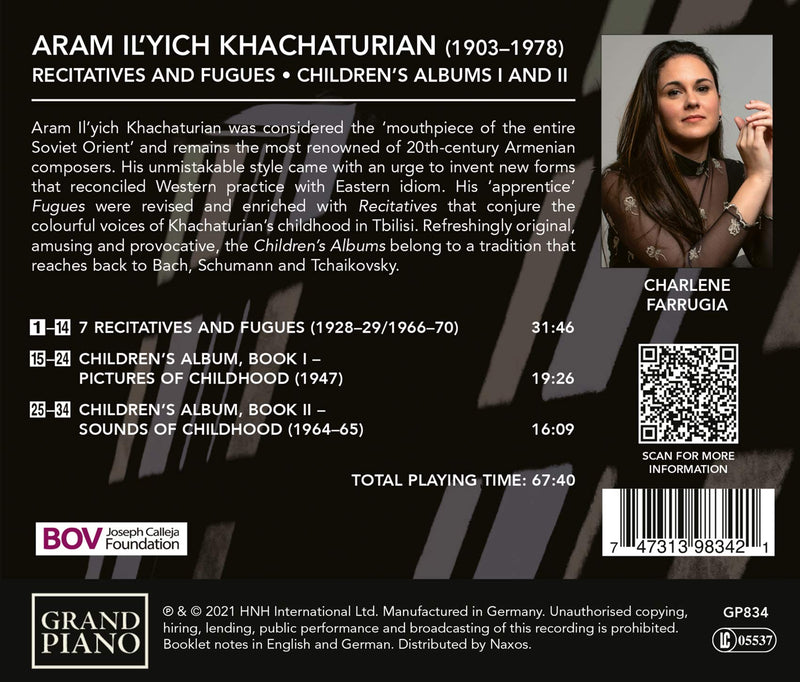 Khachaturian: Recitatives and Fugues - Children's Albums, Books 1-2 / Charlene Farrugia