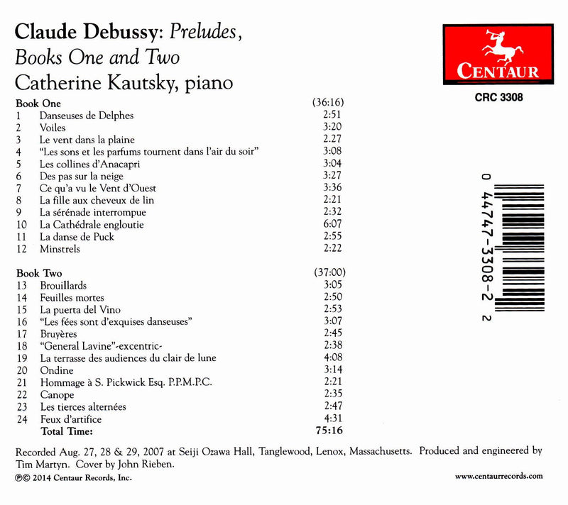 Debussy: Preludes For Piano, Books 1 & 2   / Catherine Kautsky