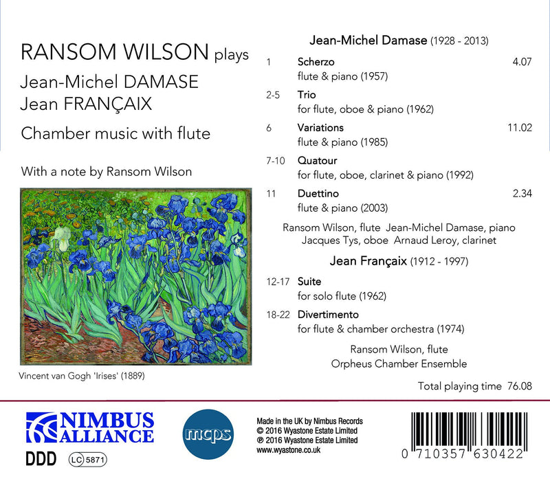 Damase & Francaix: Chamber Music with Flute / Wilson
