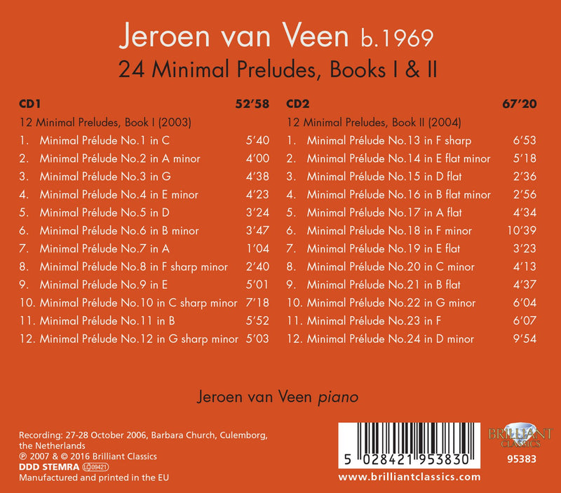 Jeroen van Veen: 24 Minimal Preludes