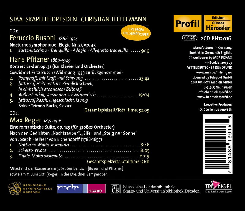 Staatskapelle Dresden Edition, Vol. 34
