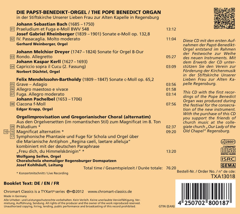 The Pope Benedict Organ