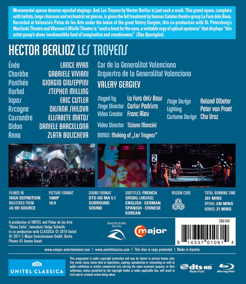 Berlioz: Les Troyens / Gergiev, Matos, Viviani, Ryan, Cutler, Milling [Blu-ray]