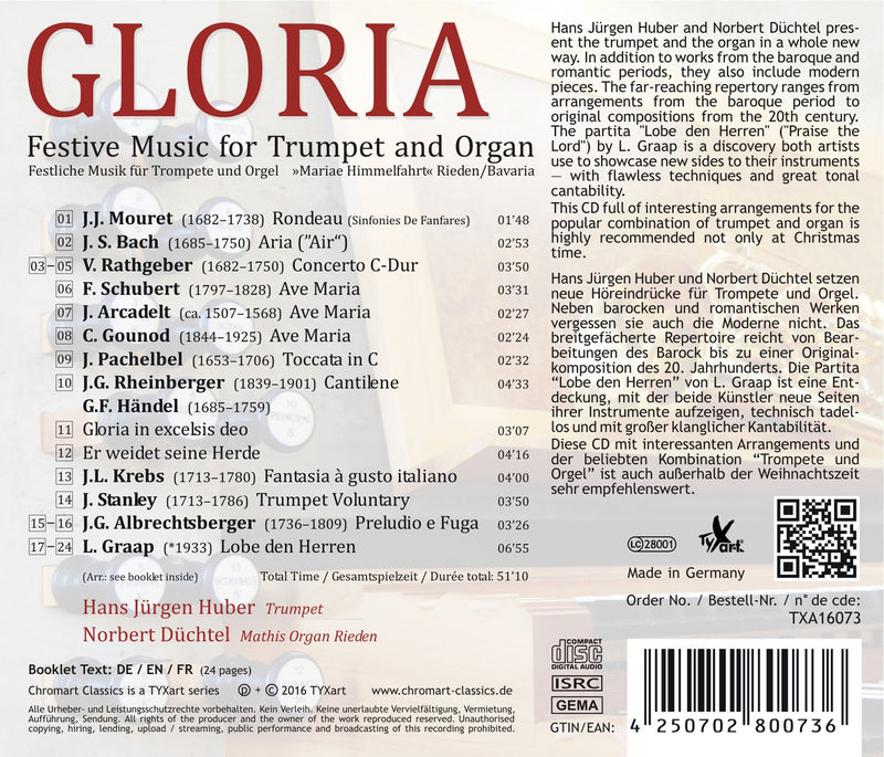 Gloria: Festive Music for Trumpet & Organ