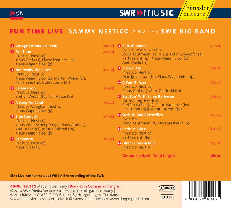 Fun Time And More Live / Sammy Nestico, Swr Big Band