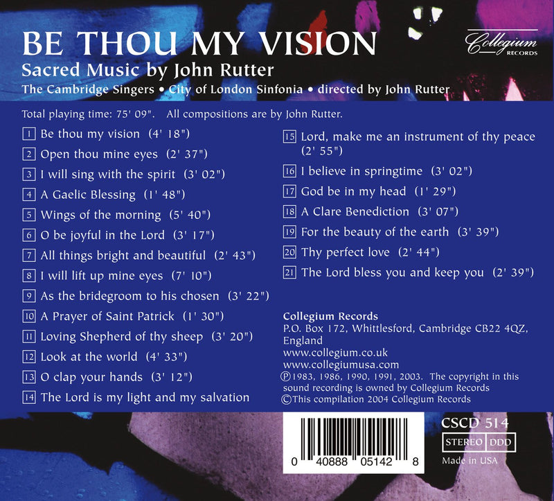 Be Thou My Vision - John Rutter / Cambridge Singers, Et Al