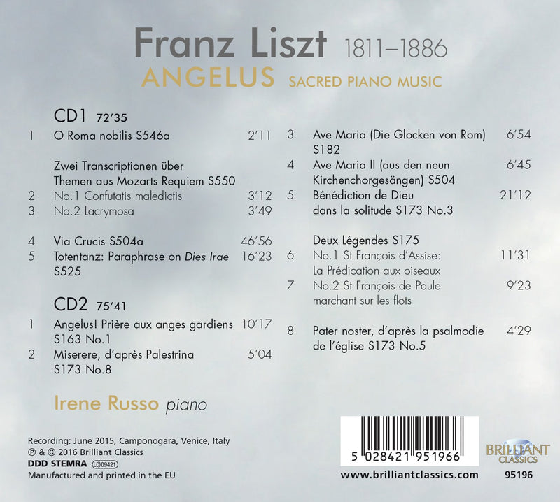 Liszt: Angelus - Sacred Piano Music / Russo