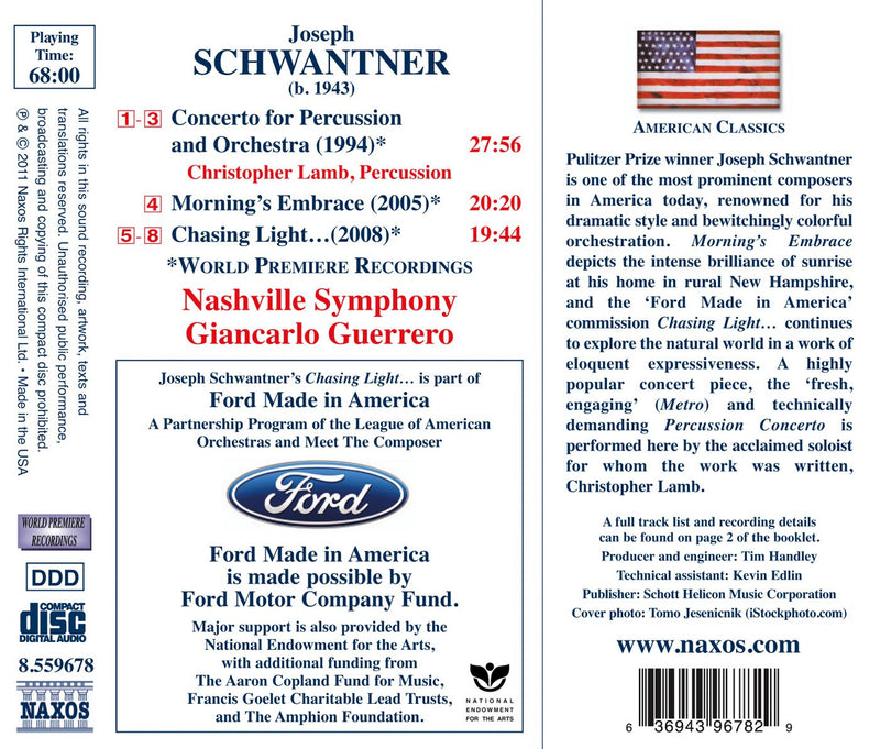 Schwantner: Chasing Light / Guerrero, Nashville Symphony Orchestra