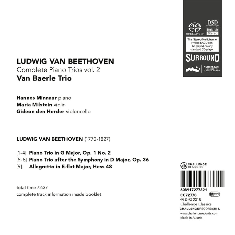 Beethoven: Complete Piano Trios, Vol. 2 / Van Baerle Trio