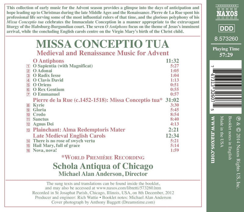Missa Conceptio Tua: Medieval And Renaissance Music For Advent
