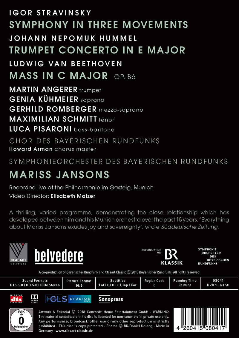 Beethoven: Mass in C Major; Hummel & Stravinsky / Jansons, BRSO