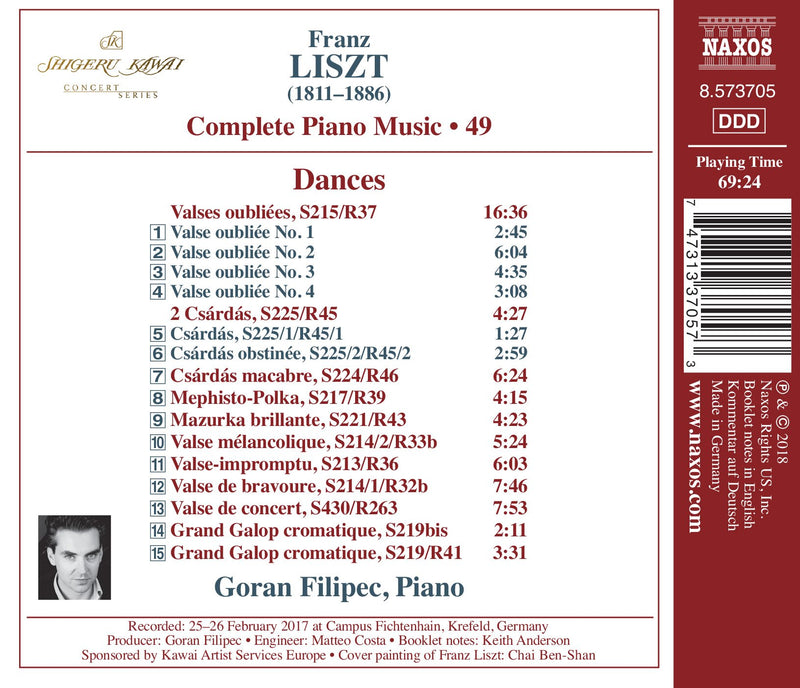 Liszt: Complete Piano Music, Vol. 49 / Filipec