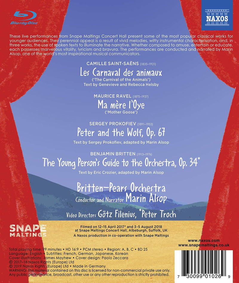 Marin Alsop Conducts Peter and the Wolf and other Fairytales / Britten-Pears Orchestra [Blu-ray]