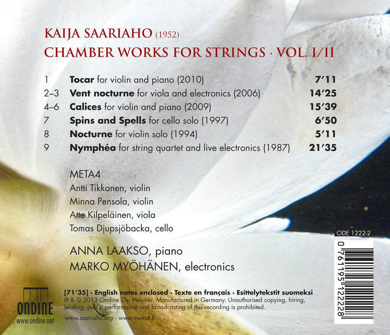 Saariaho: Chamber Works for Strings, Vol. 1 / Meta4