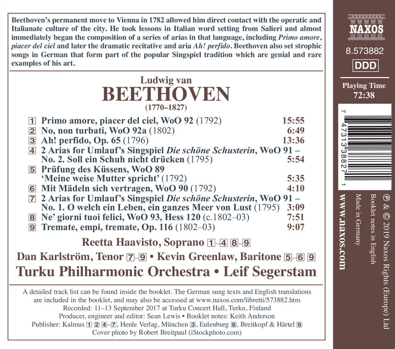 Beethoven: Works for Voice & Orchetra / Segerstam, Turku Philharmonic