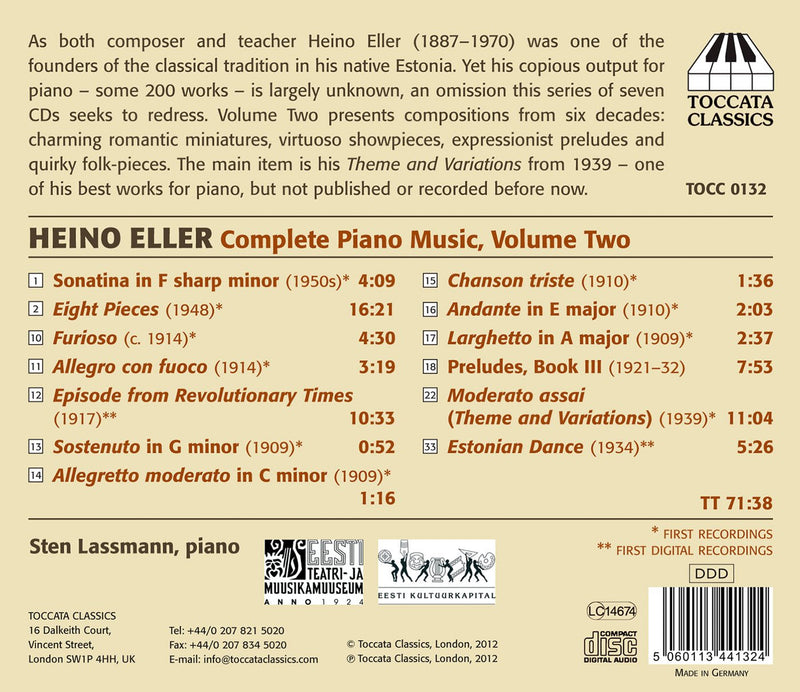 Eller: Complete Piano Music, Vol. 2