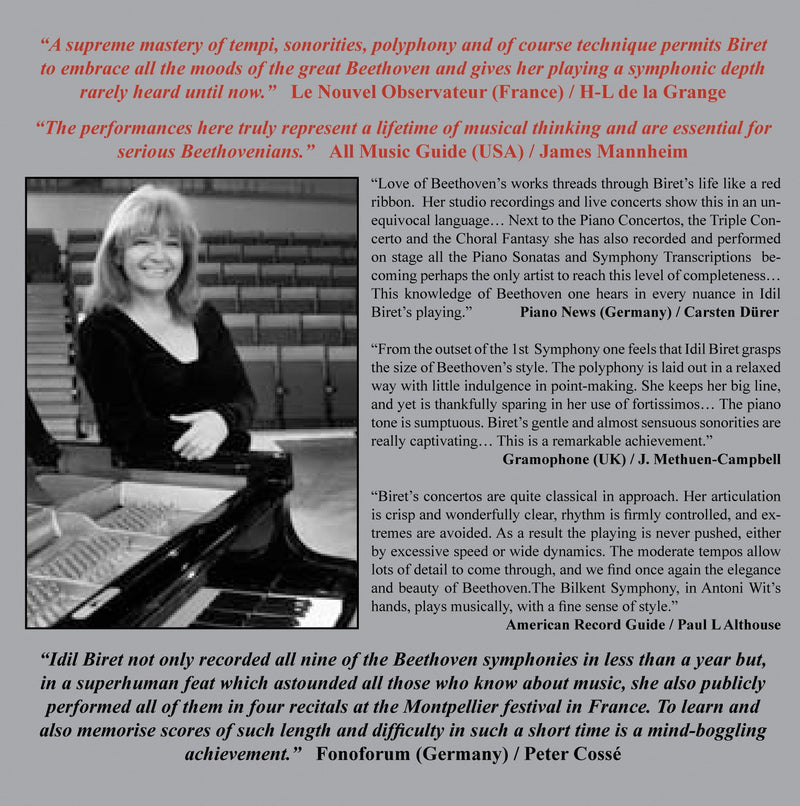 Beethoven: Complete Piano Sonatas; Piano Concertos, Symphonies / Biret, Wit, Bilkent Symphony