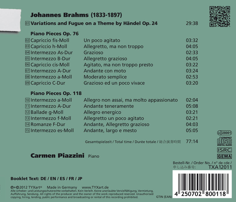 Brahms: Piano Works