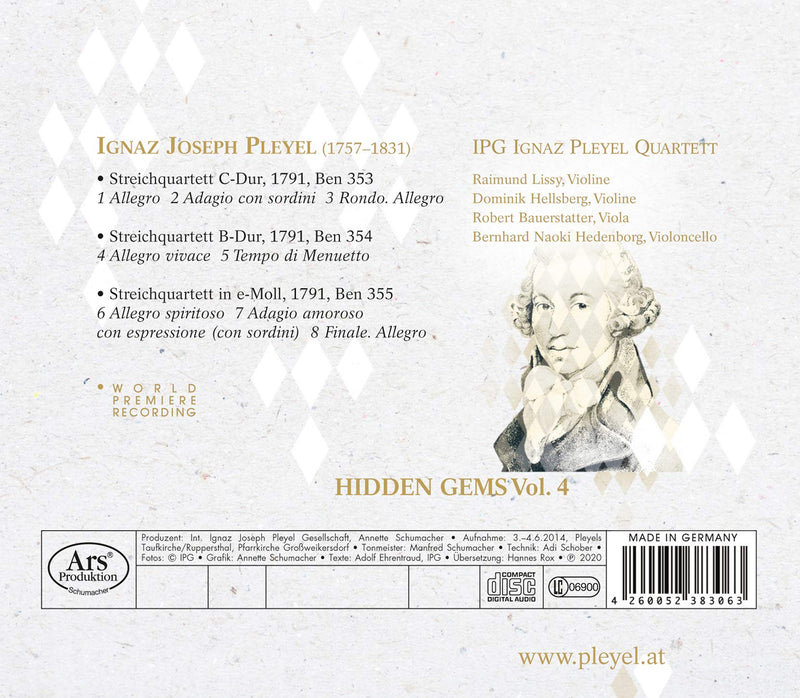 Pleyel: Hidden Gems, Vol. 4 / Ignaz Pleyel Quartet [SACD]