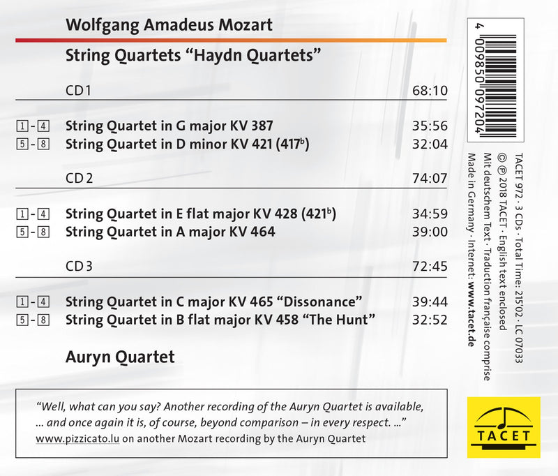 Mozart: Haydn Quartets / Auryn Quartet
