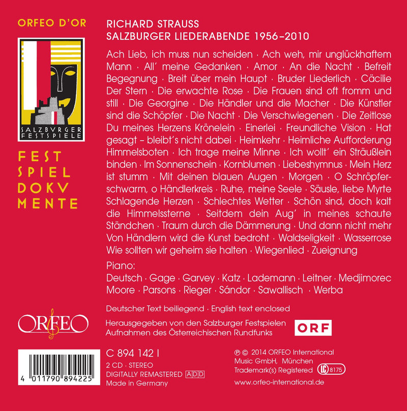 Richard Strauss: Salzburger Liederabende