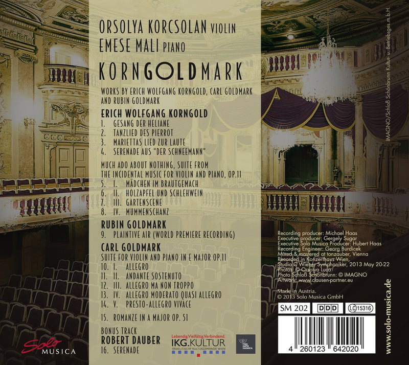 Korngoldmark: Korngold, R. Goldmark & K. Goldmark – Works fo