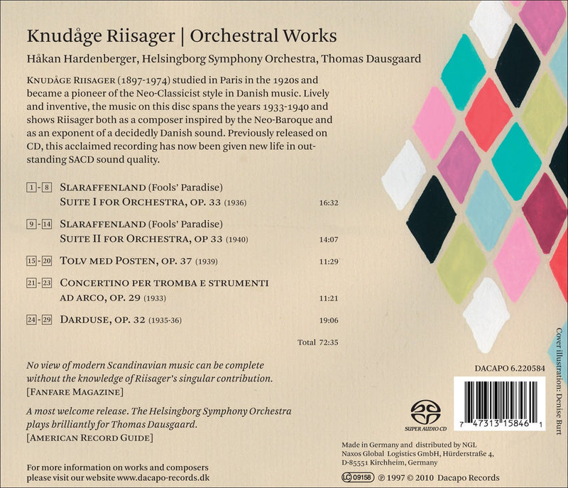 Knudage Riisager: Orchestral Works / Hardenberger, Dausgaard