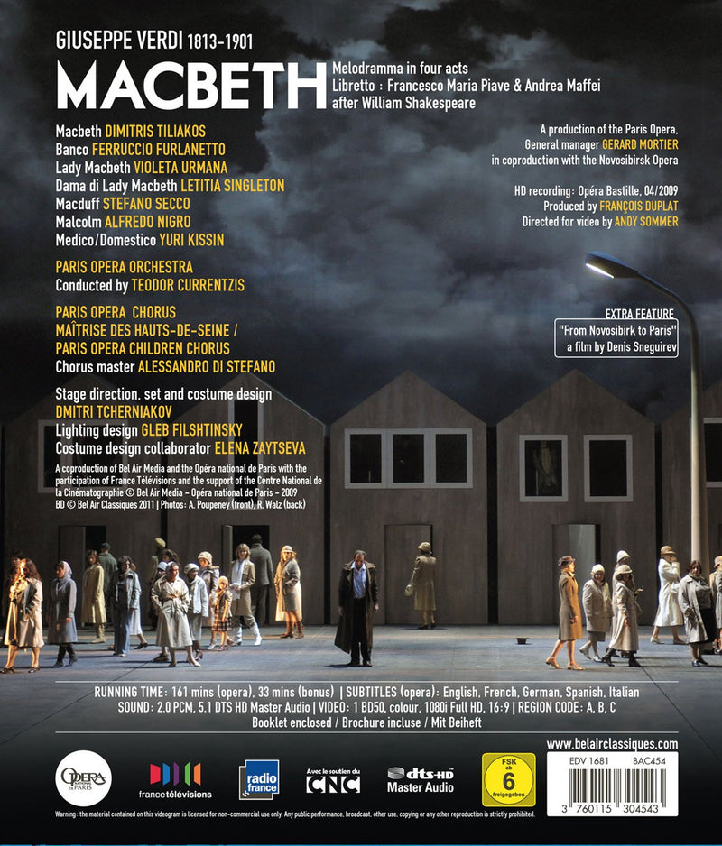 Verdi: Macbeth / Currentzis , Urmana, Tiliakos, Furlanetto [Blu-ray]