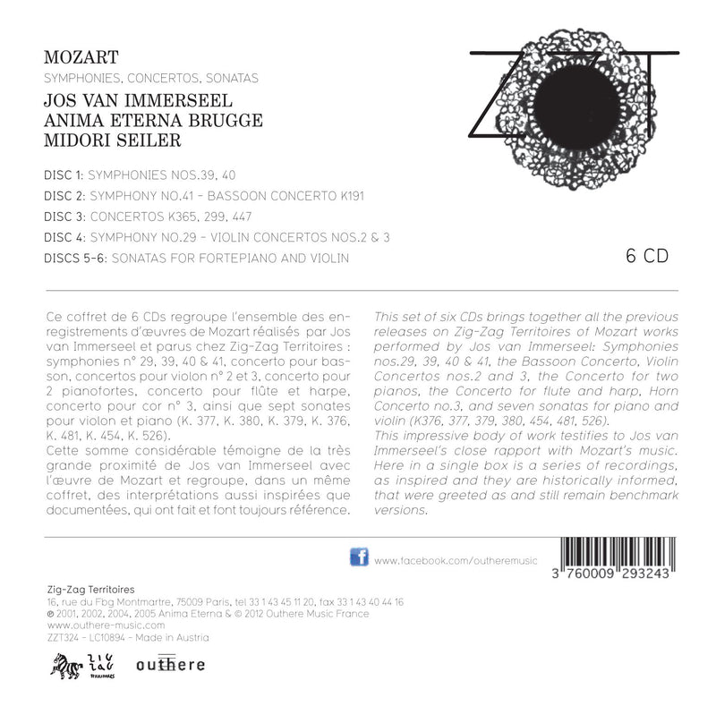 Mozart: Symphonies, Concertos, and Sonatas