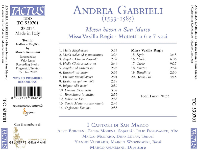 A. Gabrieli: Missa vexilla regis & Motets