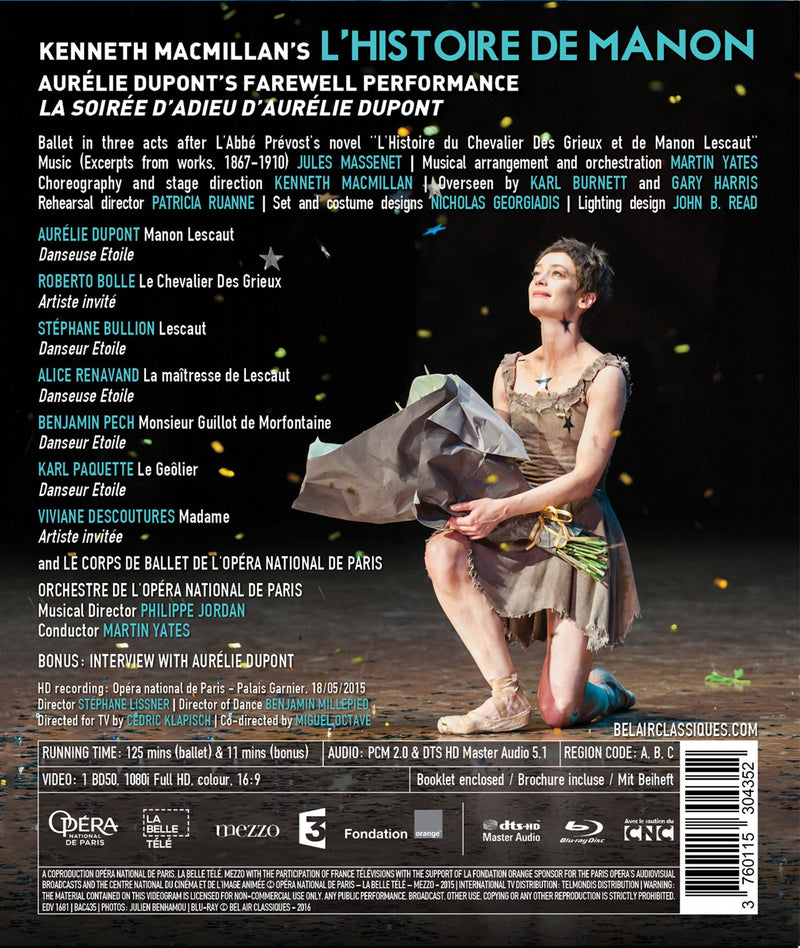 Massenet: L'histoire de Manon / Yates, Paris National Opera Orchestra [Blu-ray]