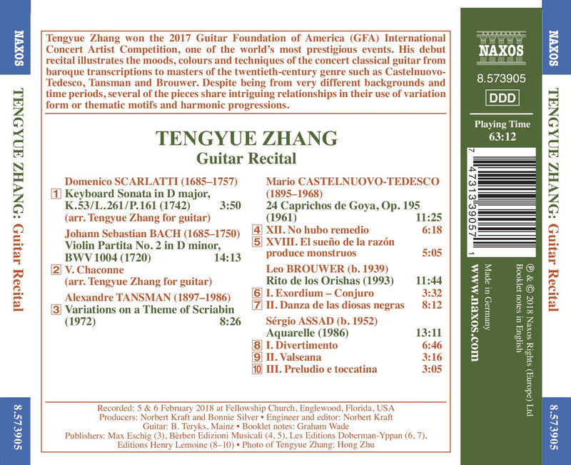 Laureate Series: Guitar Recital / Tengyue Zhang